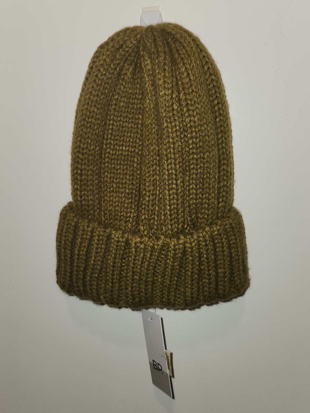 bp Olive Rib-Knit Cuffed Beanie - Men